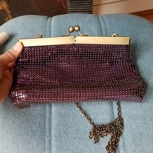 Purple Holographic Clutch